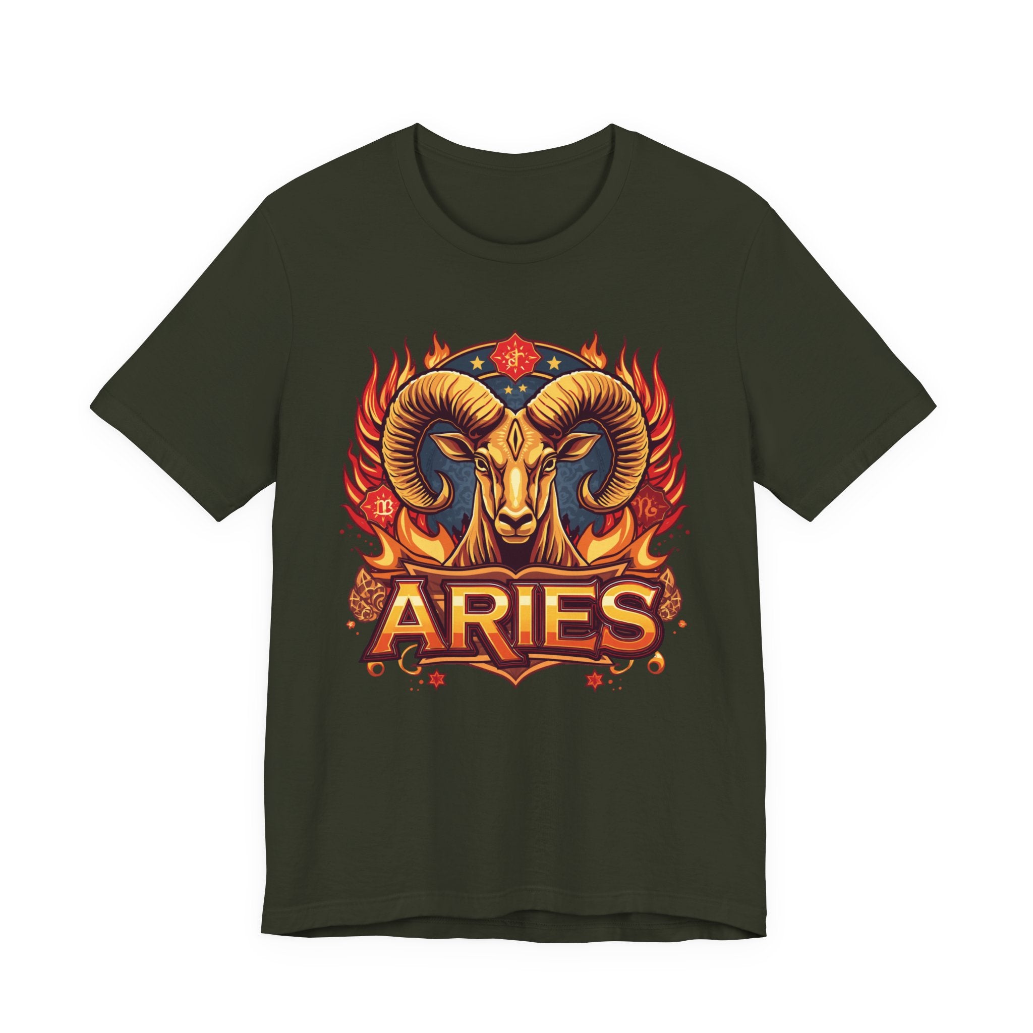 Aries Ram Zodiac The Trailblazer T-Shirt | Bold Flame Astrology Tee