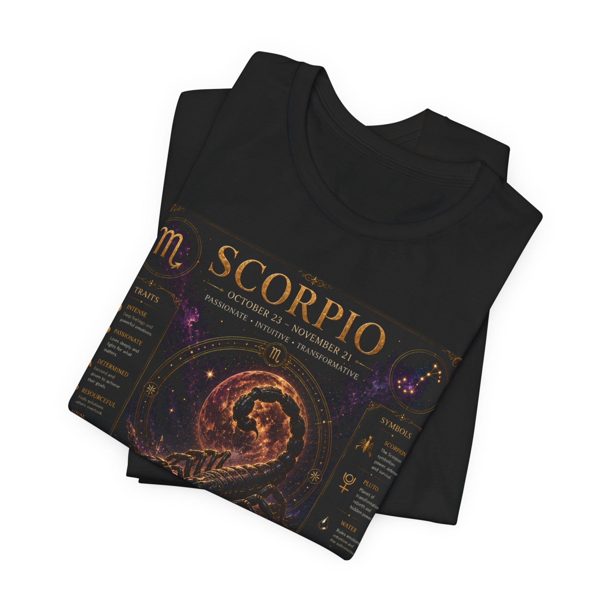 Scorpio Zodiac T-Shirt — Astrology Scorpion Birthdate Traits Tee