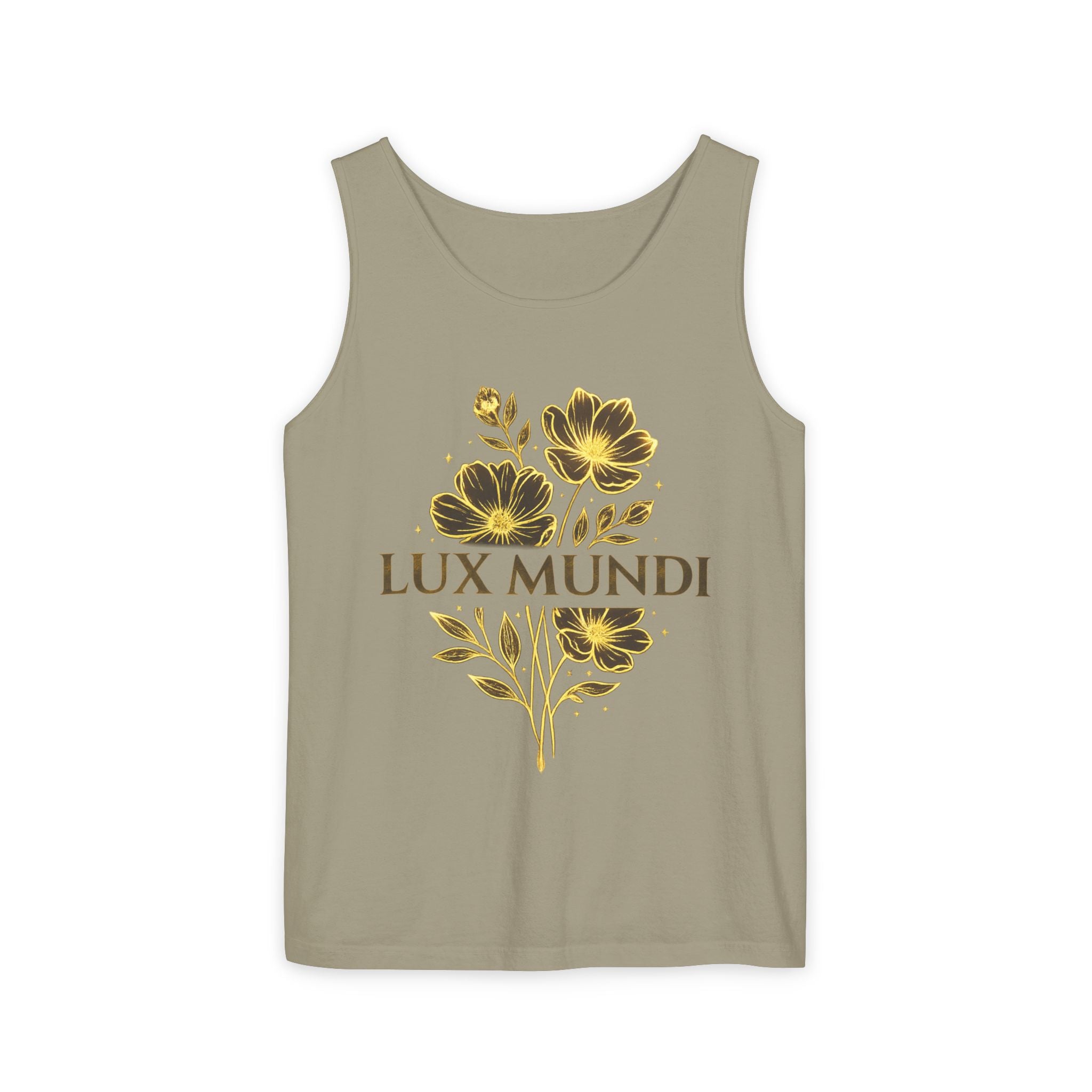 Lux Mundi Floral Tank Top — Vintage Botanical Graphic Tee