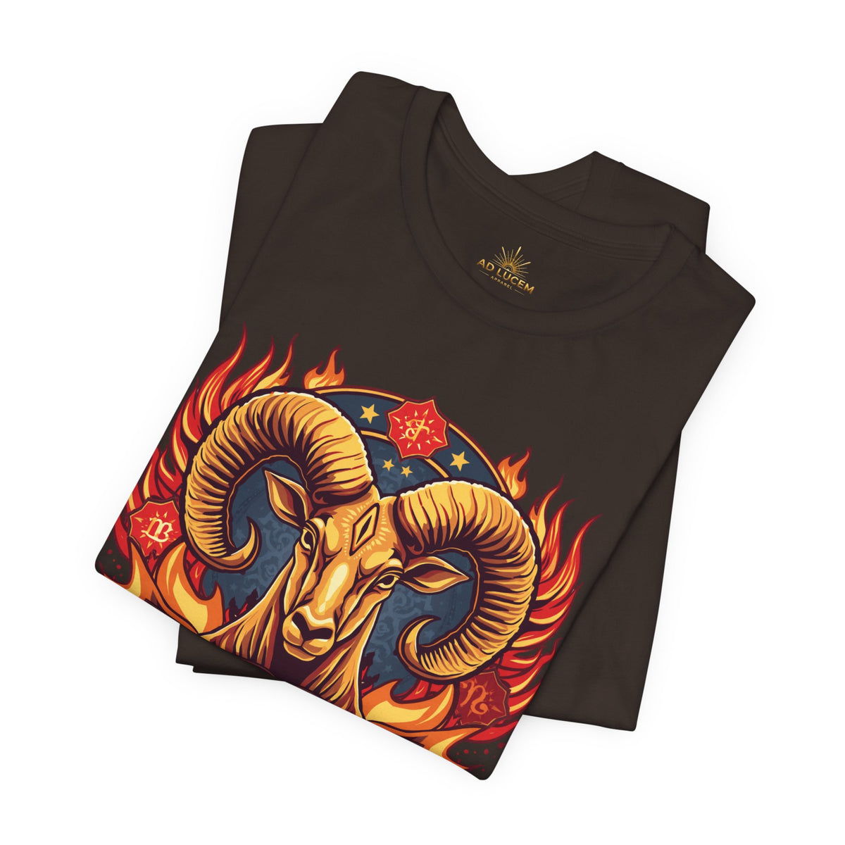 Aries Zodiac Ram T‑Shirt — Bold Fiery Horoscope Tee