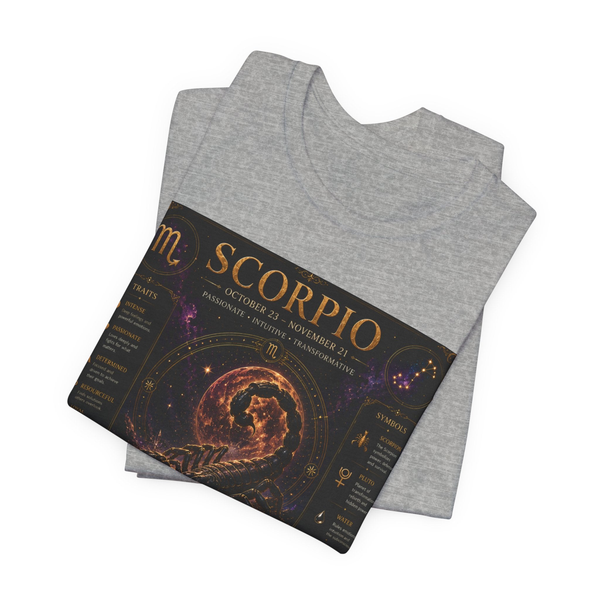 Scorpio Zodiac T-Shirt — Astrology Scorpion Birthdate Traits Tee