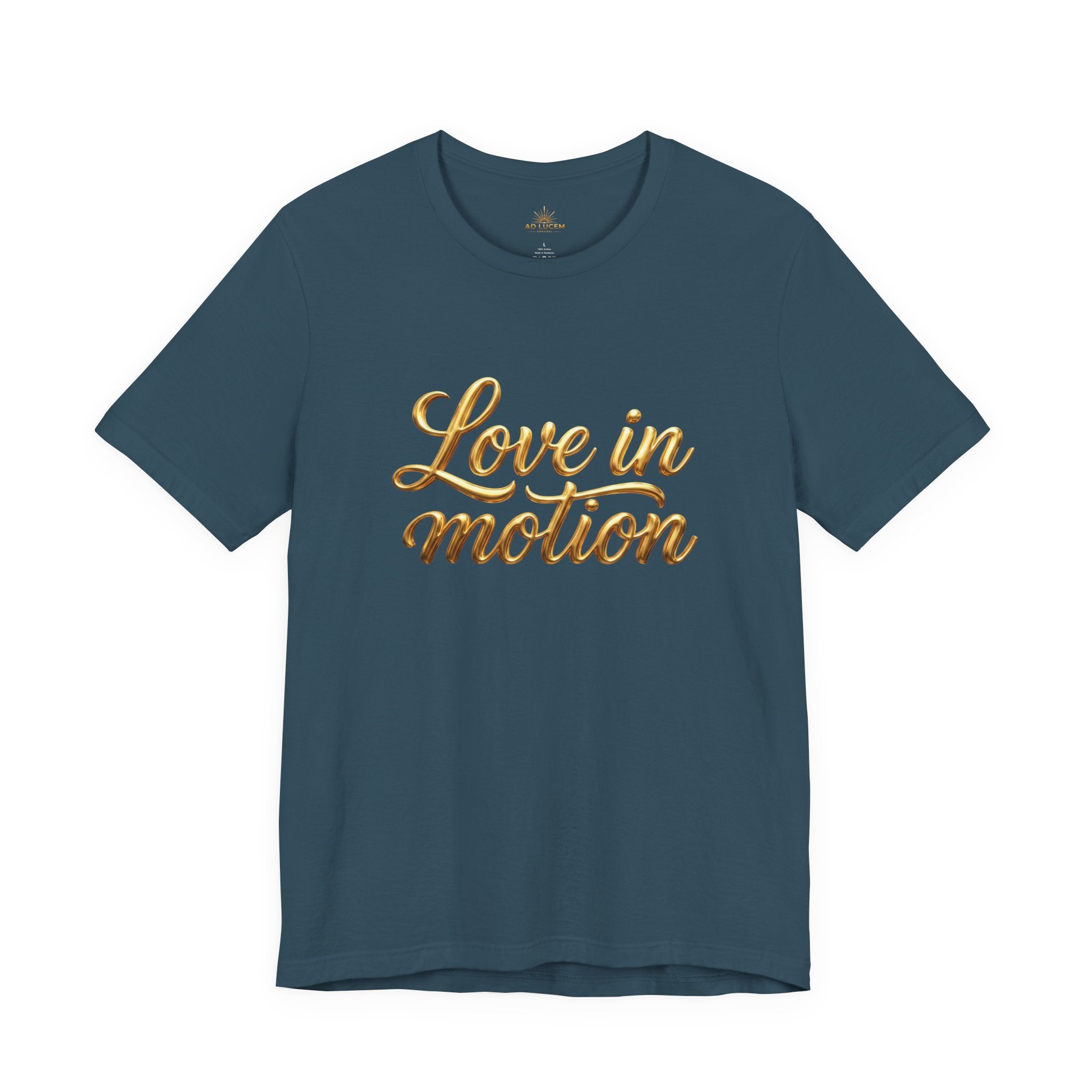 Gold Scorpio Scorpion T-Shirt | Zodiac "Love in Motion" Script