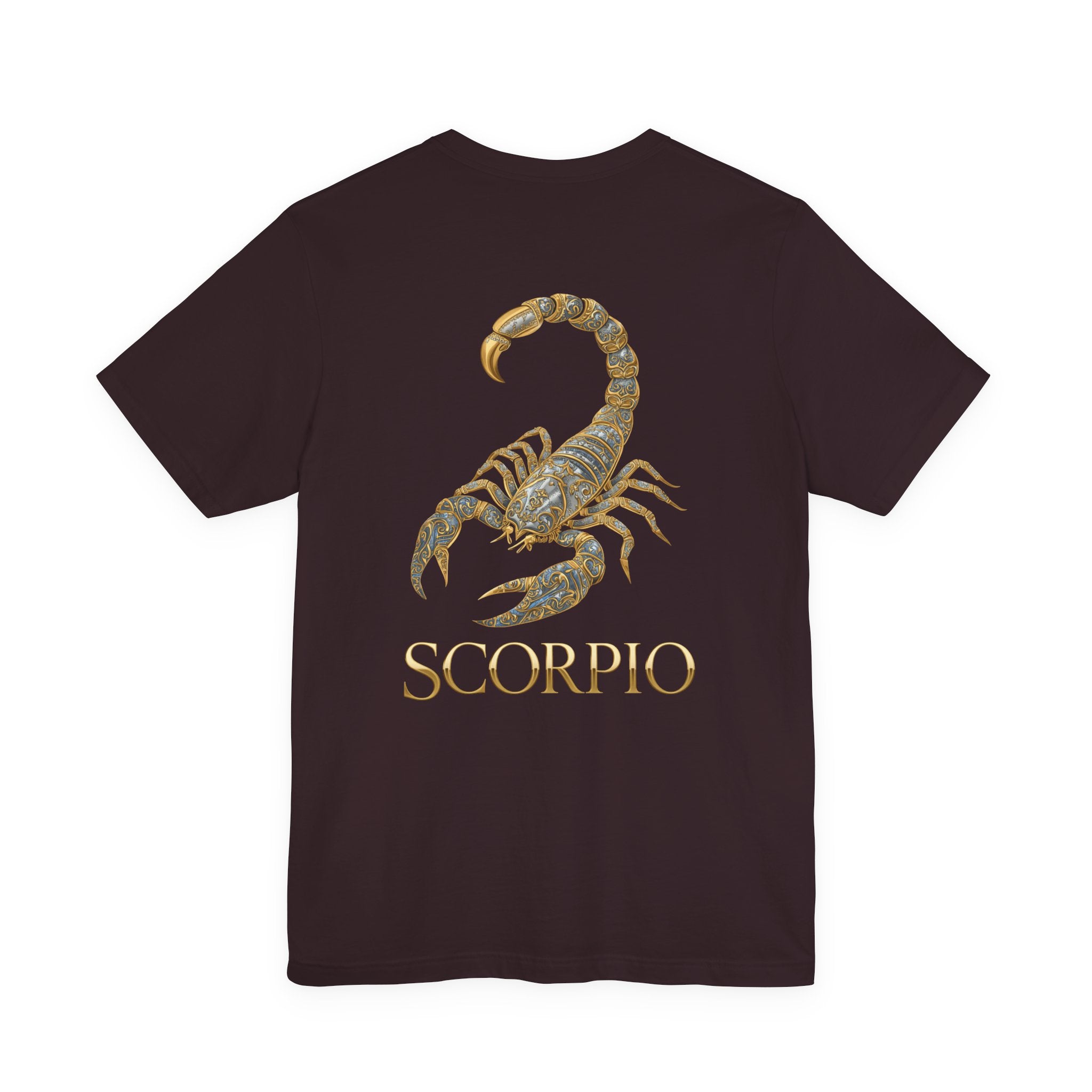 Gold Scorpio Scorpion T-Shirt | Zodiac "Love in Motion" Script