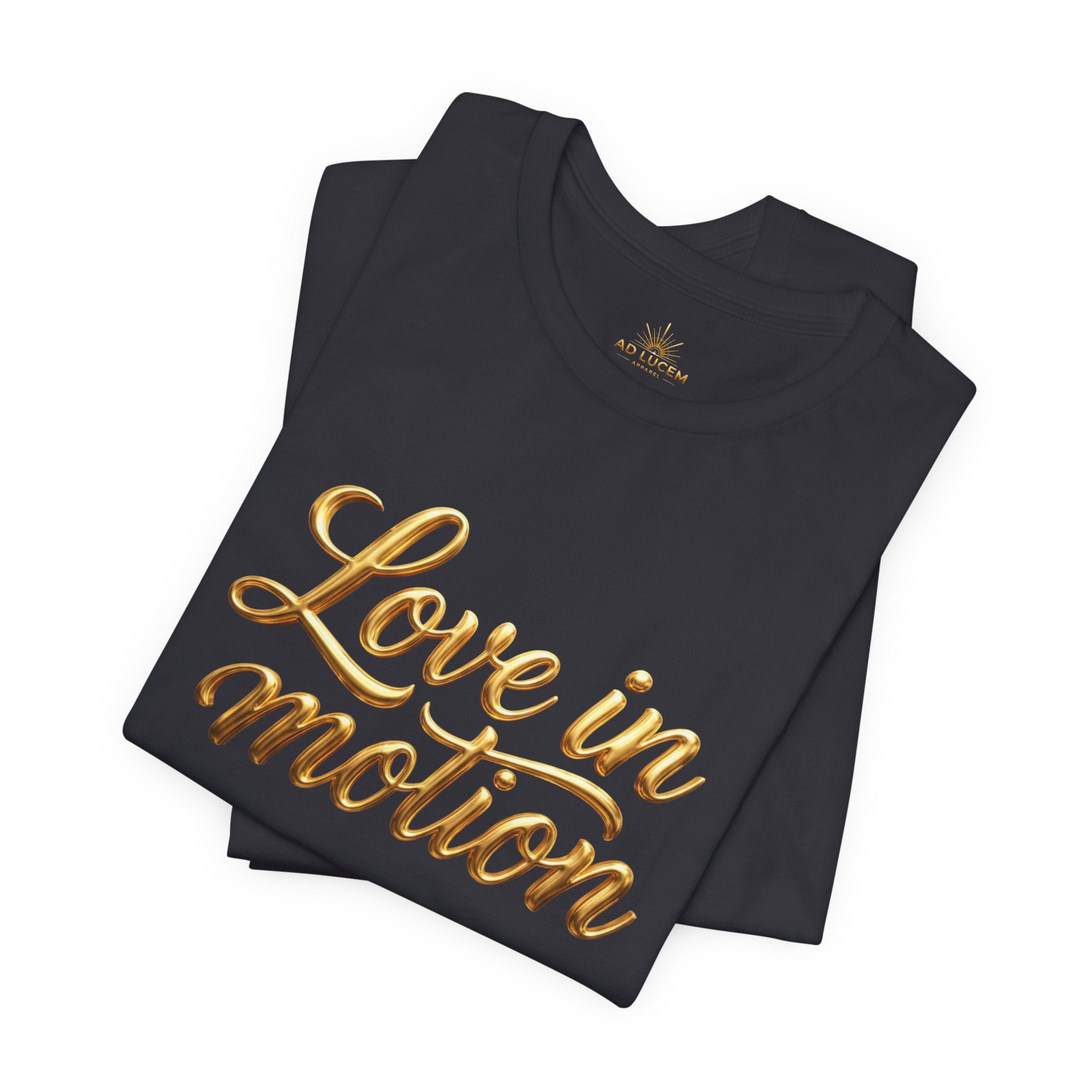 Gold Scorpio Scorpion T-Shirt | Zodiac "Love in Motion" Script