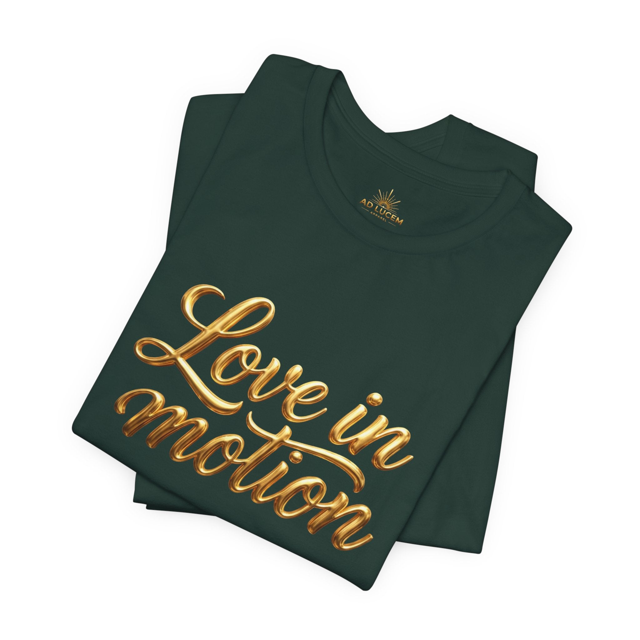 Gold Scorpio Scorpion T-Shirt | Zodiac "Love in Motion" Script