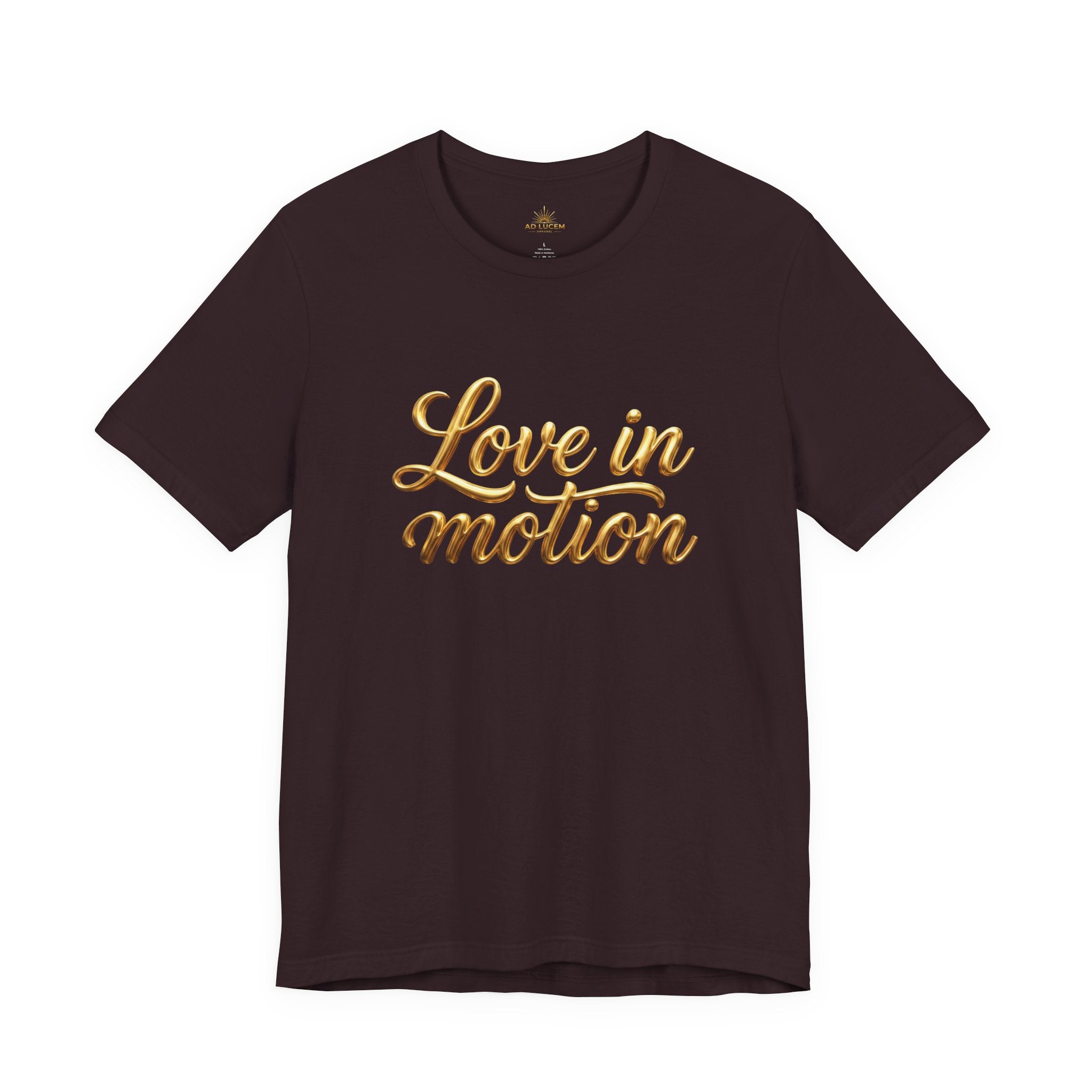 Gold Scorpio Scorpion T-Shirt | Zodiac "Love in Motion" Script