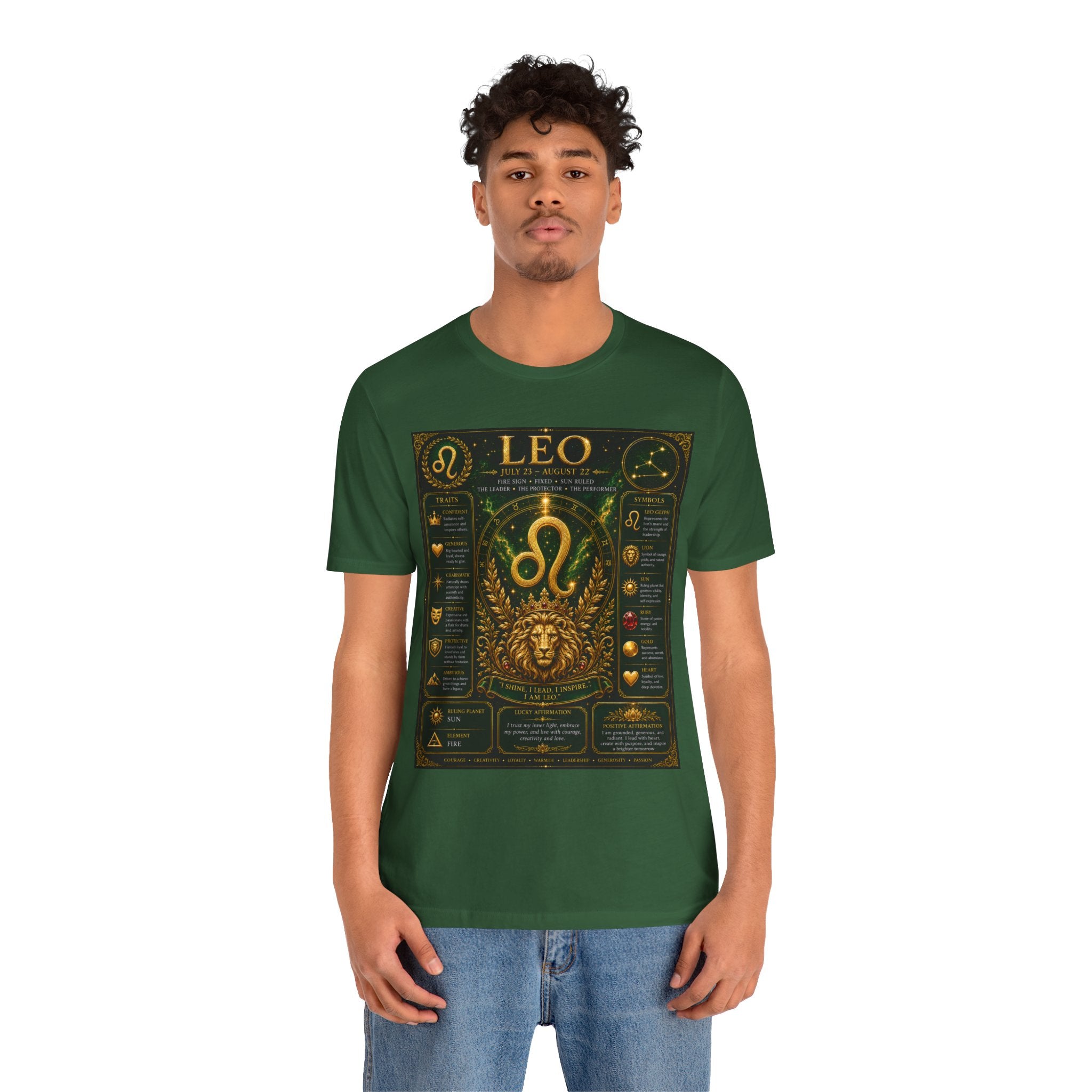 Leo Zodiac T-Shirt — Astrological Birthsign Poster Tee