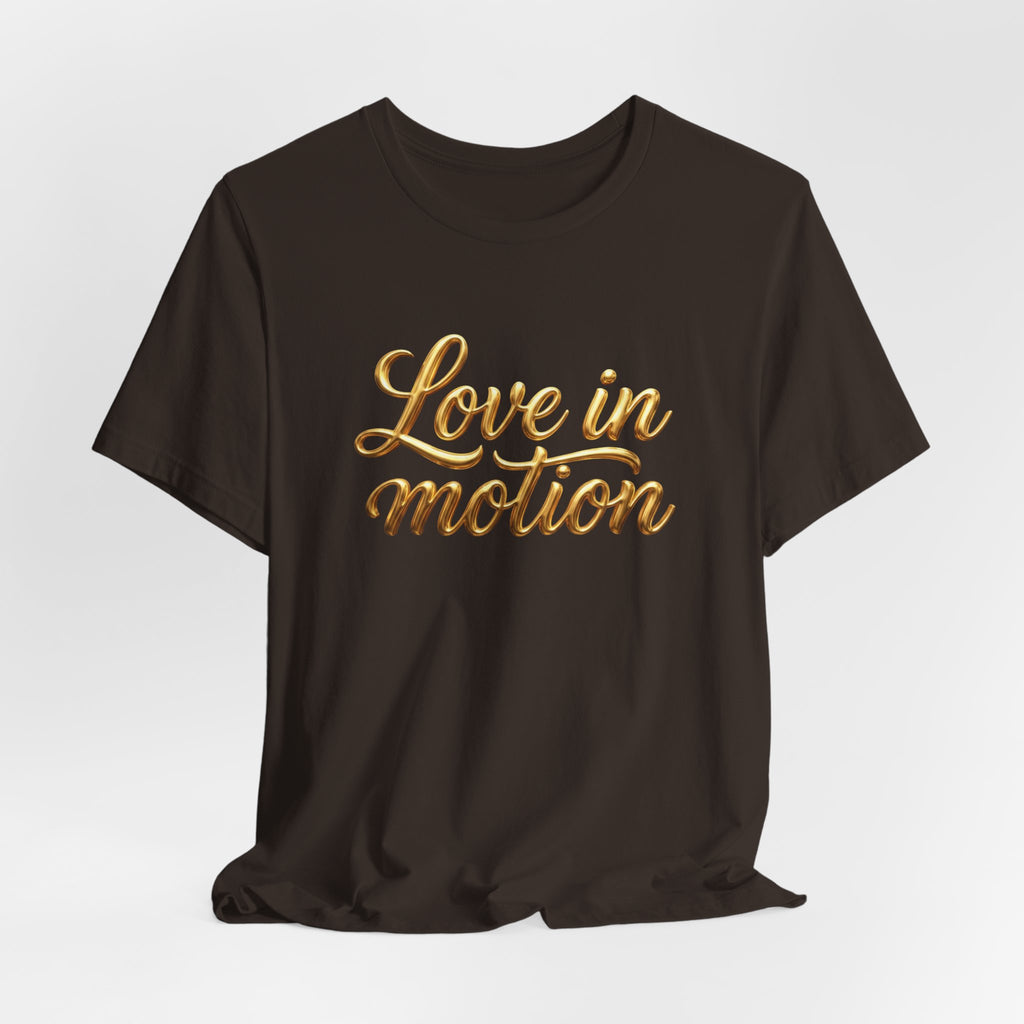 Gold Scorpio Scorpion T-Shirt | Zodiac "Love in Motion" Script