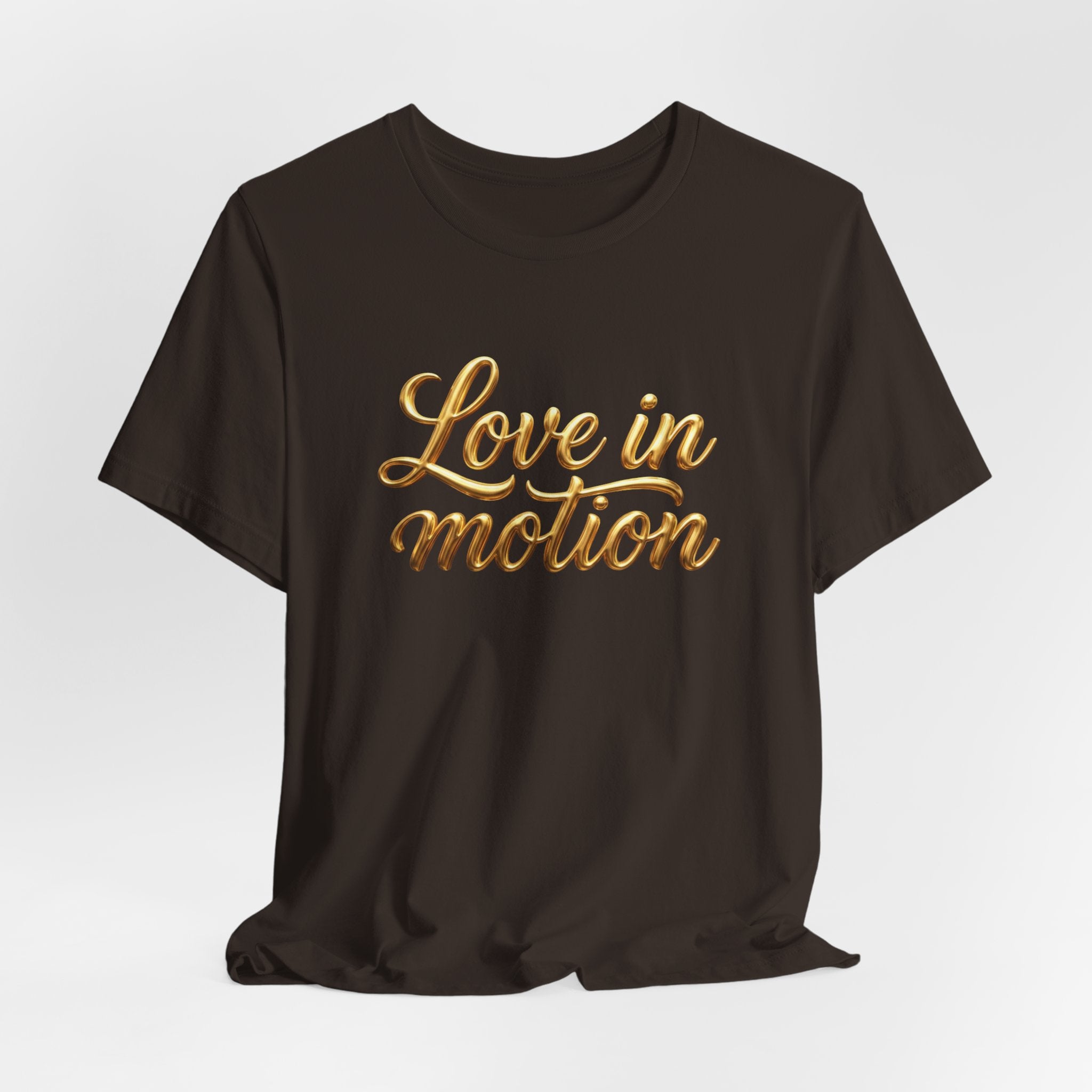 Gold Scorpio Scorpion T-Shirt | Zodiac "Love in Motion" Script