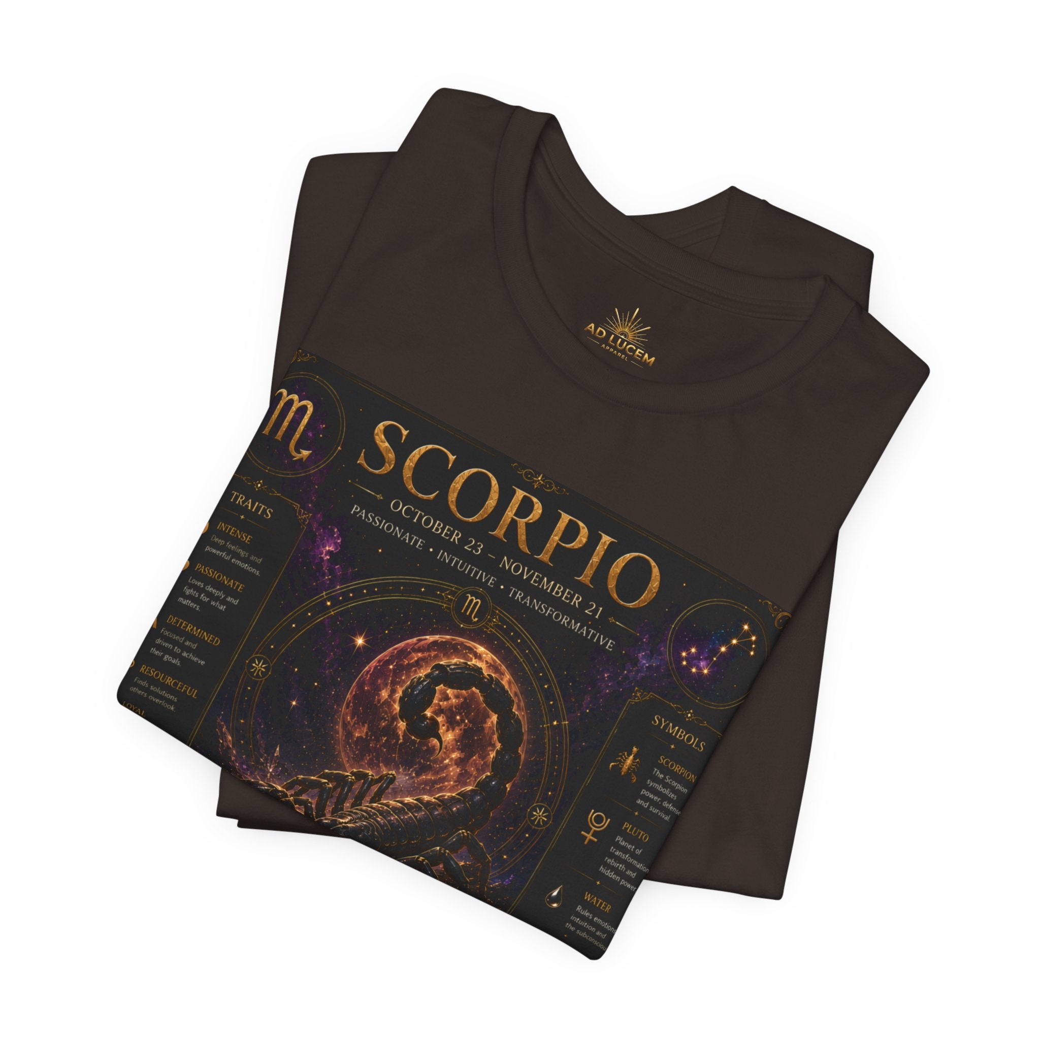 Scorpio Zodiac T-Shirt — Astrology Scorpion Birthdate Traits Tee