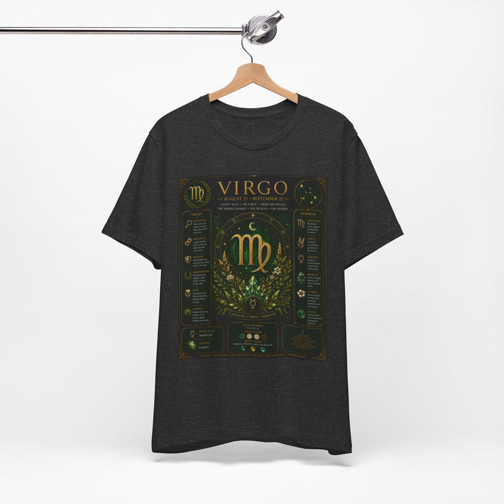 Virgo Zodiac T‑Shirt — Gold Astrology Sign Tee