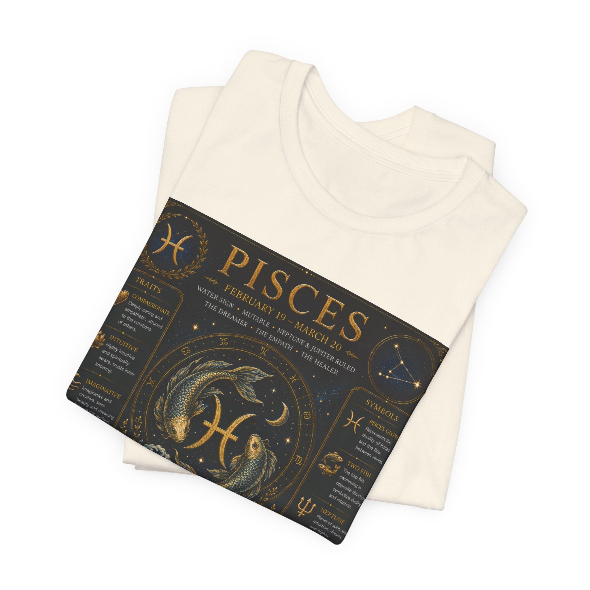 Pisces Zodiac T-Shirt — Pisces Traits Poster Tee | Astrology Gift