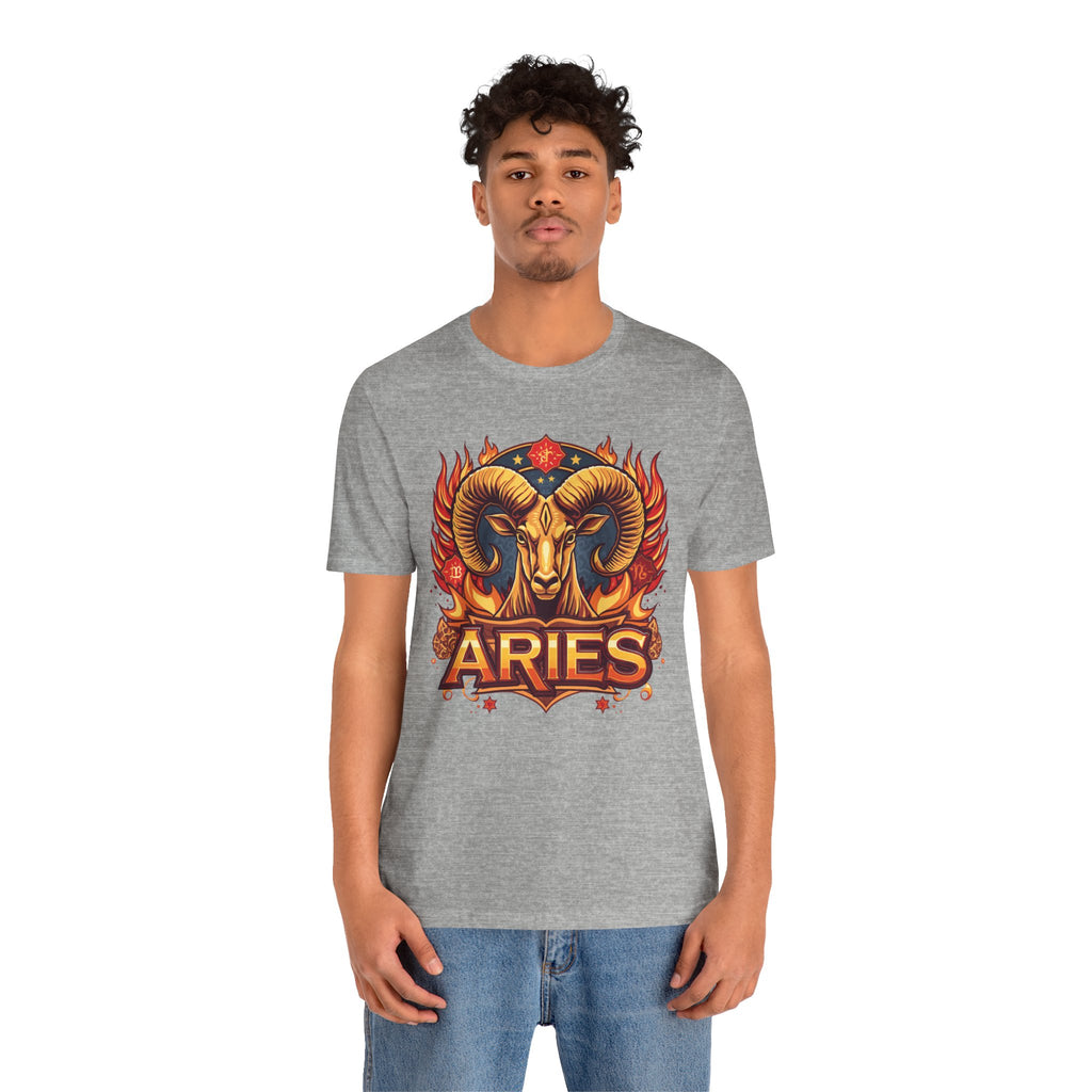 Aries Zodiac Ram T‑Shirt — Bold Fiery Horoscope Tee