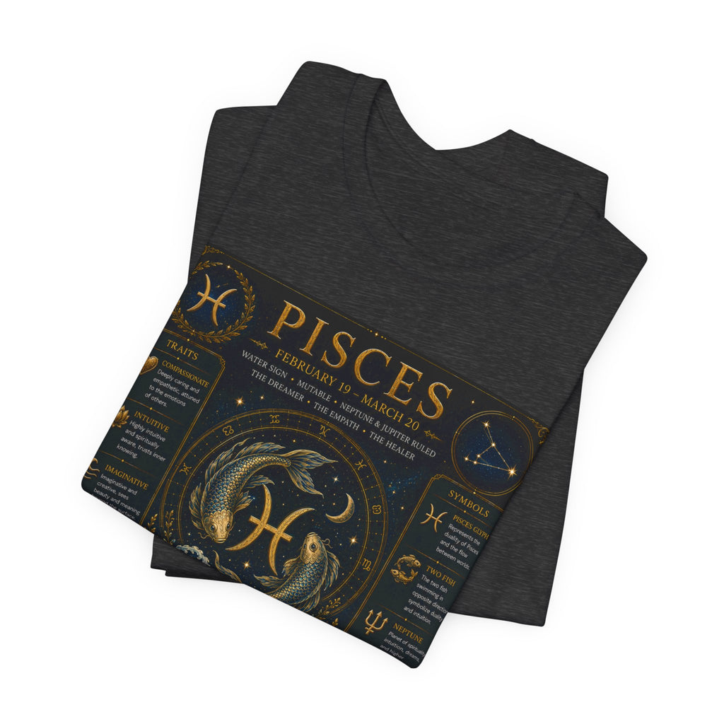 Pisces Zodiac T-Shirt — Pisces Traits Poster Tee | Astrology Gift