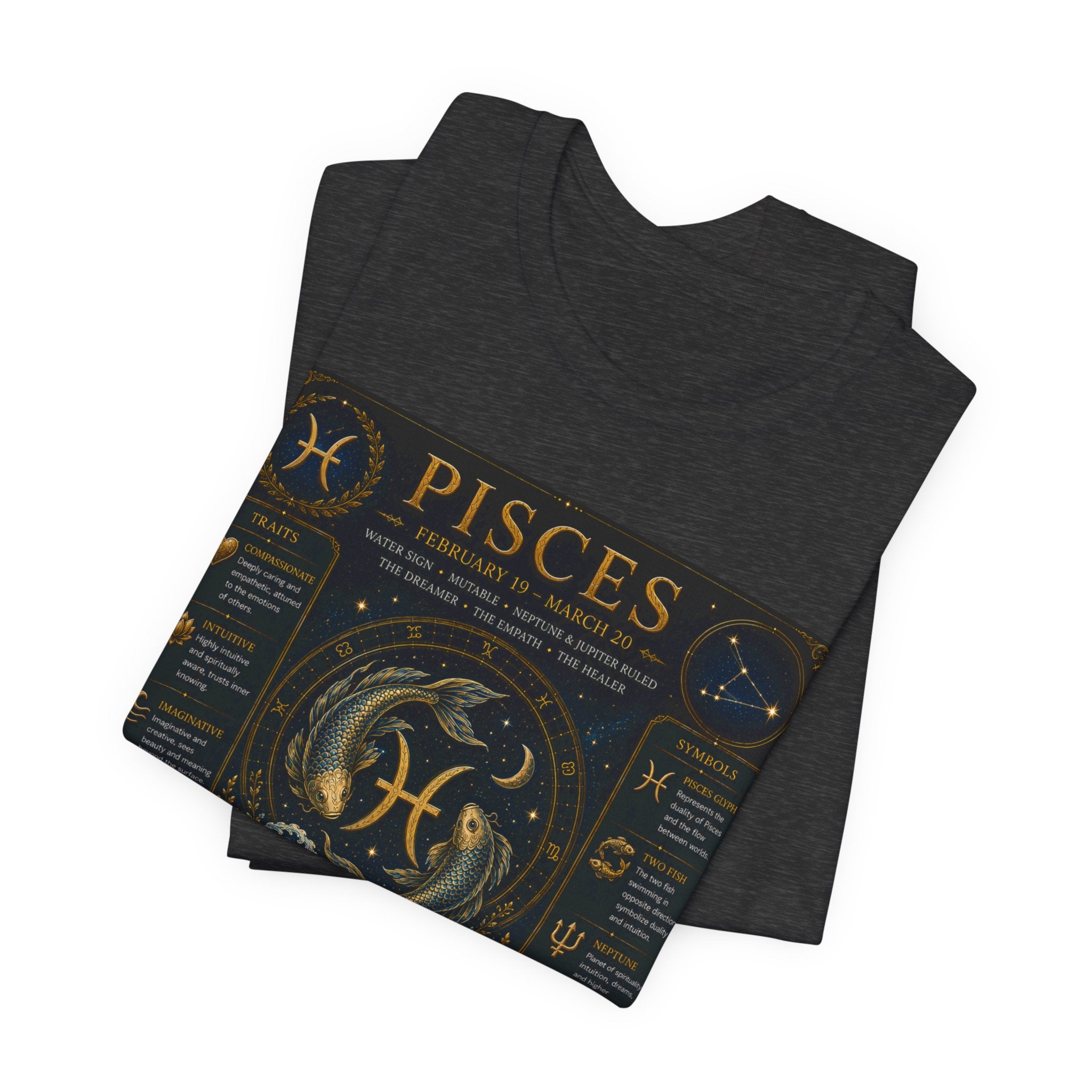 Pisces Zodiac T-Shirt — Pisces Traits Poster Tee | Astrology Gift