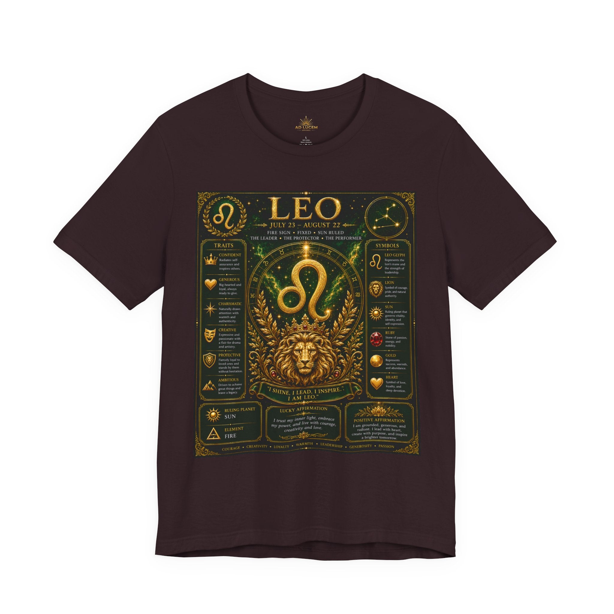 Leo Zodiac T-Shirt — Astrological Birthsign Poster Tee